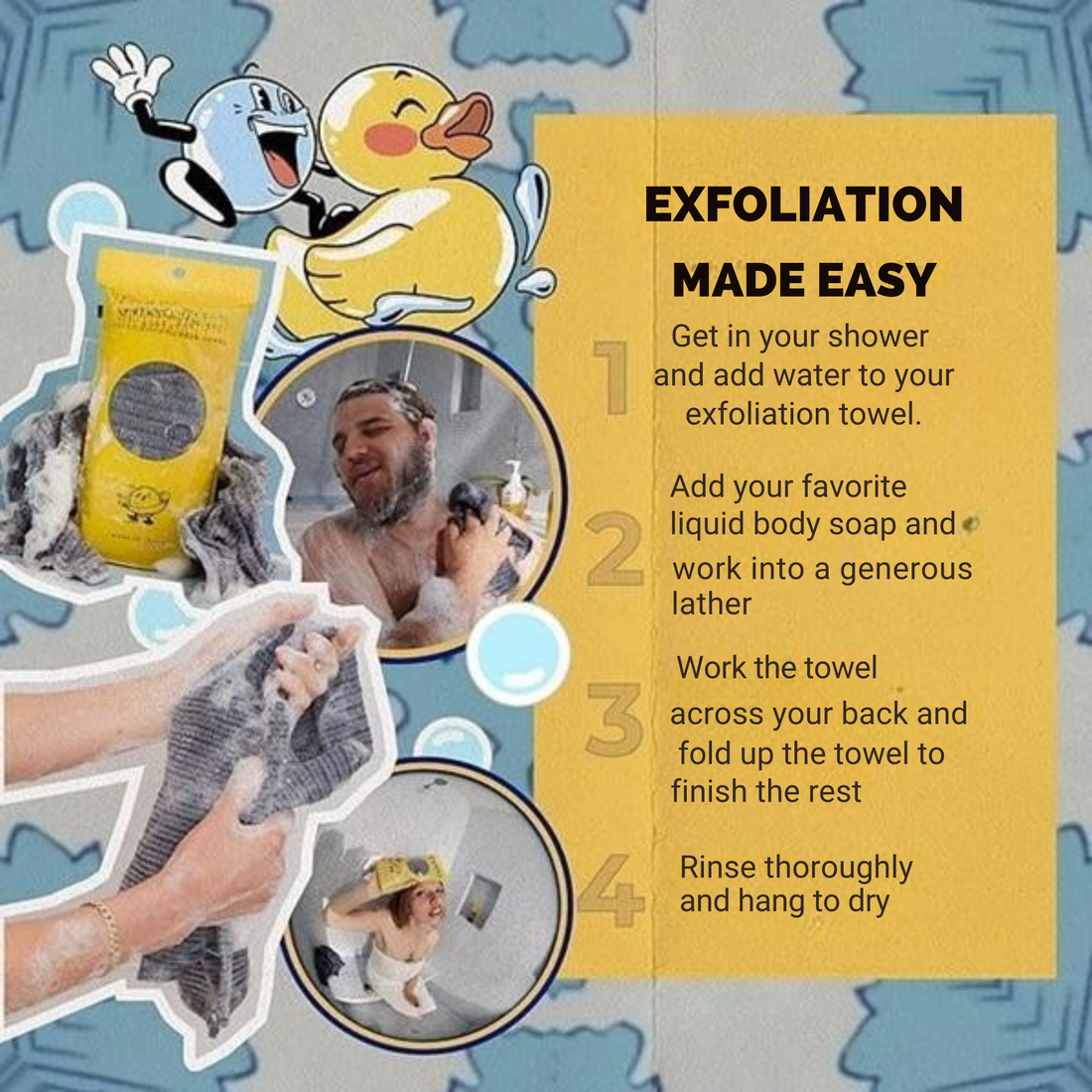 SKINWEAVE Japanese Exfoliating Shower Towel