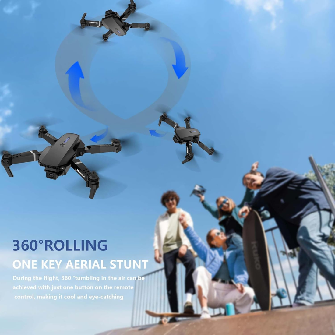 SKYLINK Easy-Pair WiFi Dual-Camera Drone for Beginners
