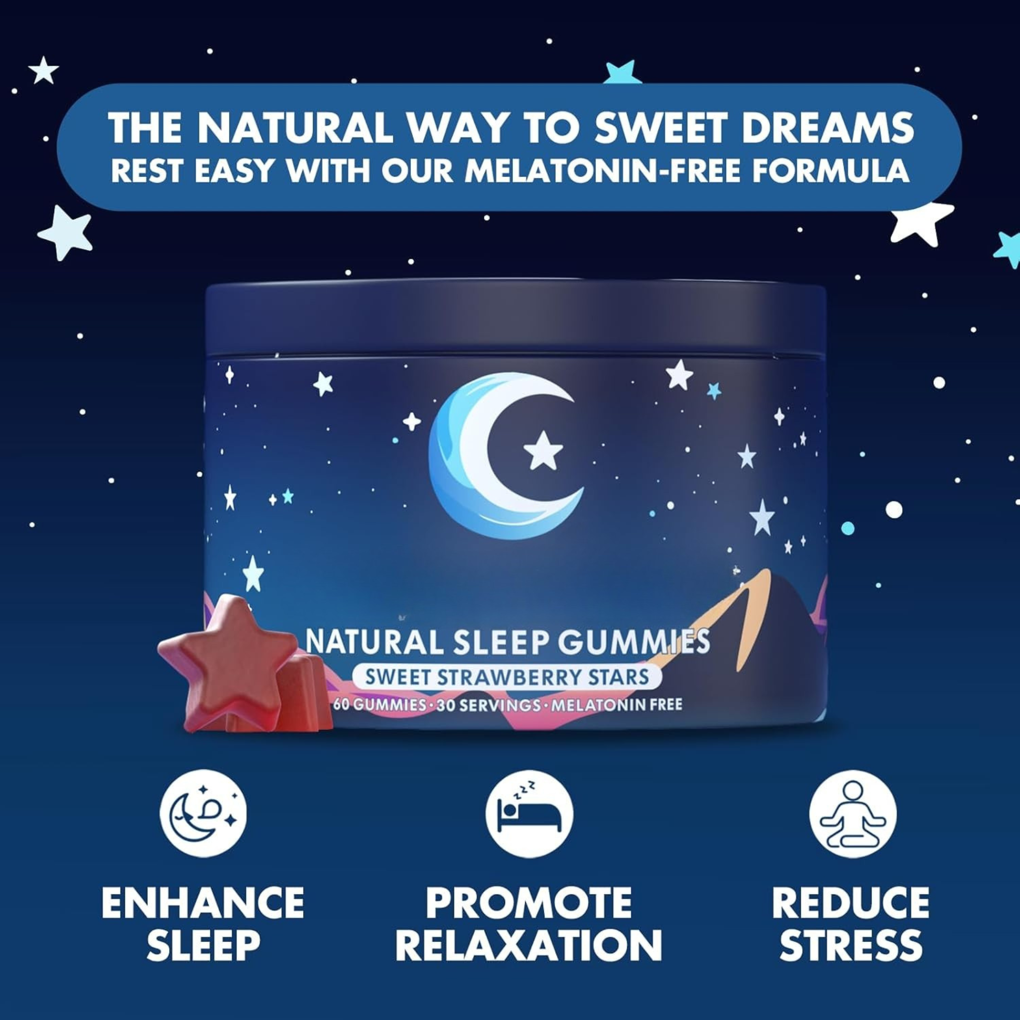 SNOOZY Natural Melatonin-Free Sleep Gummies