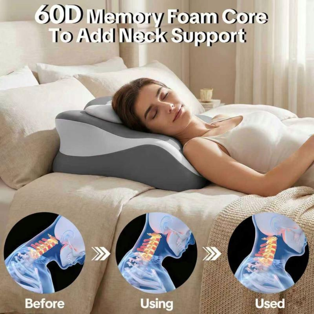 SPINEREST Memory Foam Support Pillow