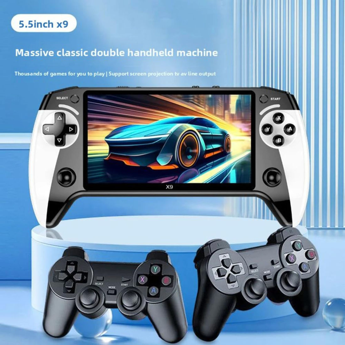 PLAYVAULT 5.5 Inch Screen Handheld Retro Game Console