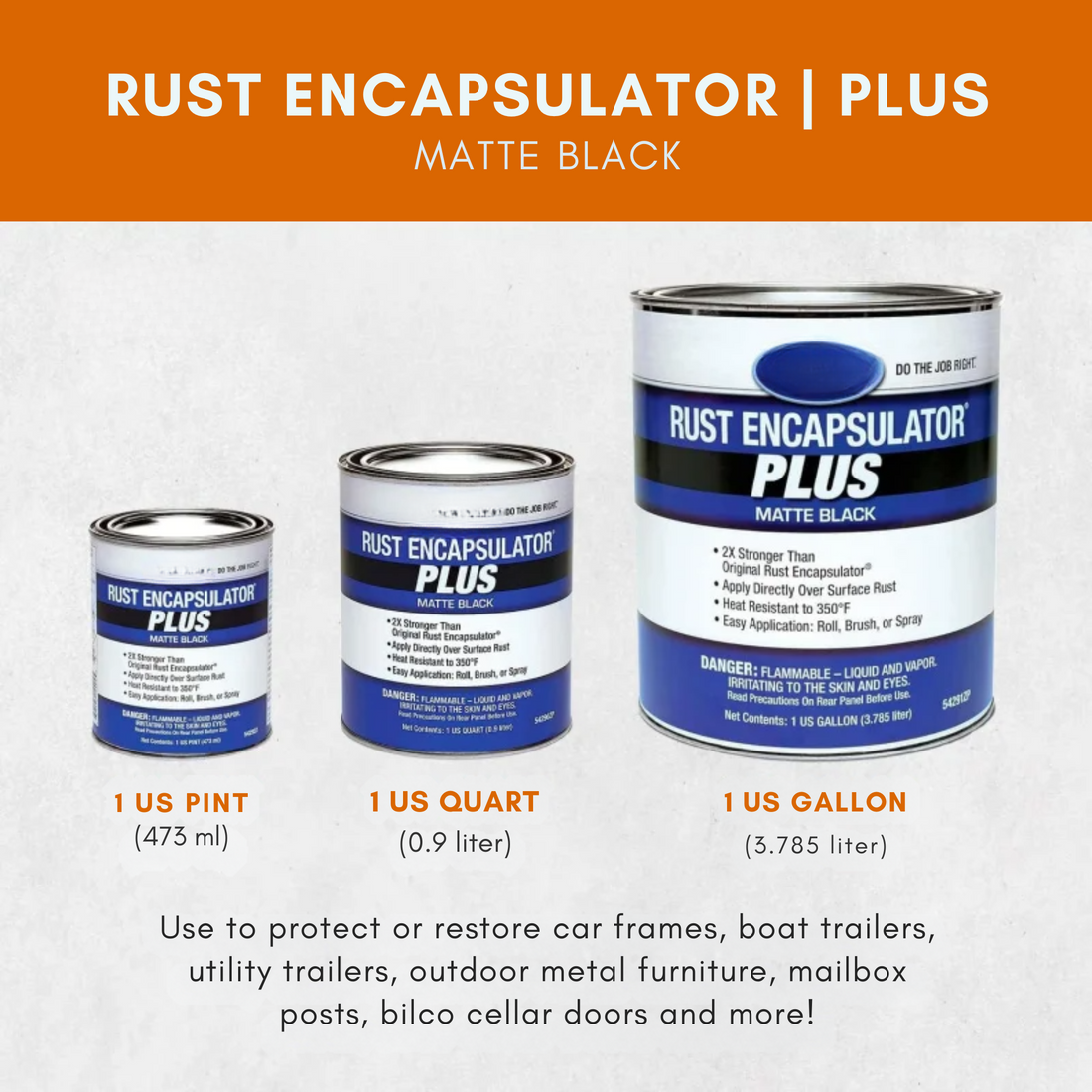 TITANCOAT 350°F Heat Resistant Matte Black Rust Encapsulator (32 fl Oz)