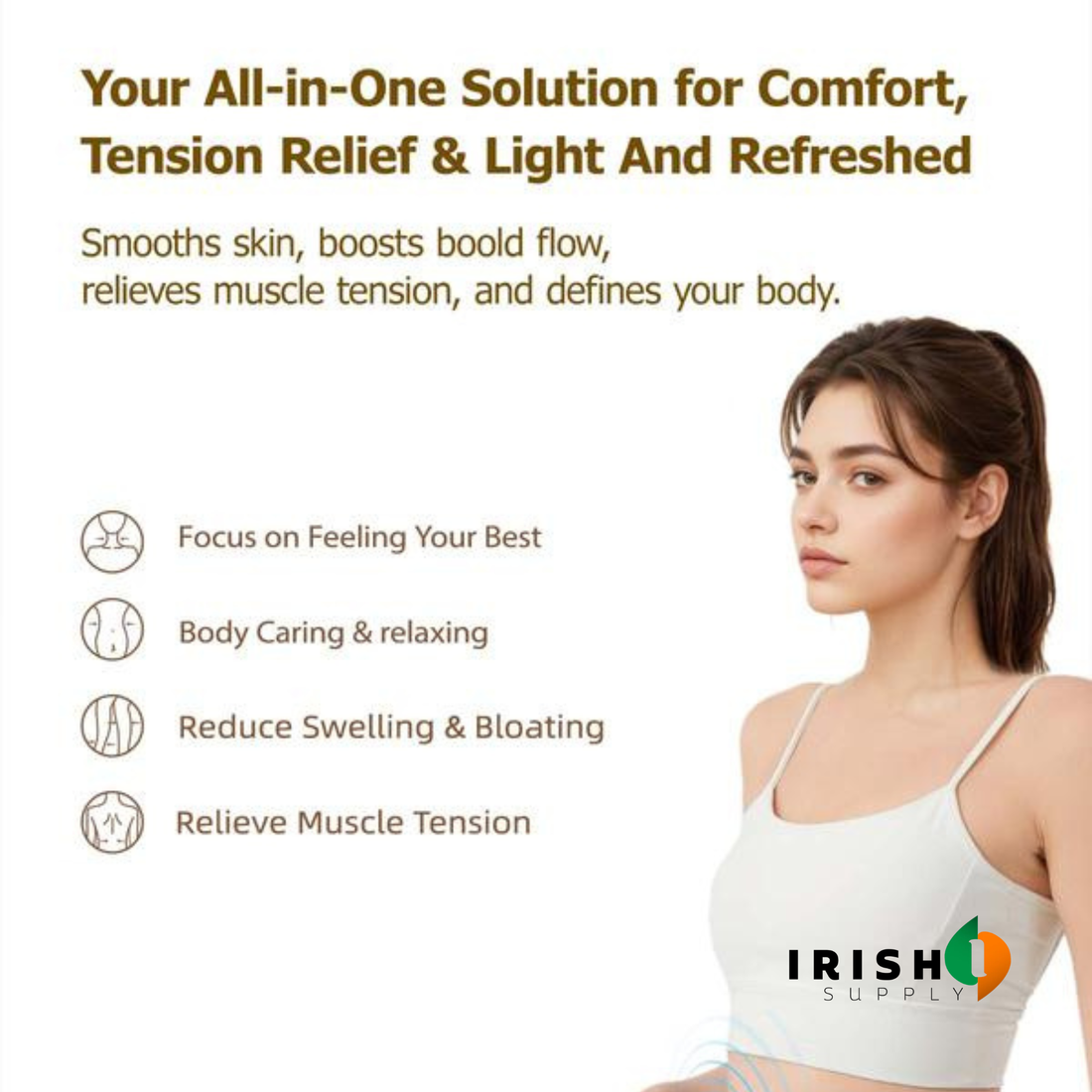 TONEPULSE De-Bloating Lymphatic Drainage Body Massager