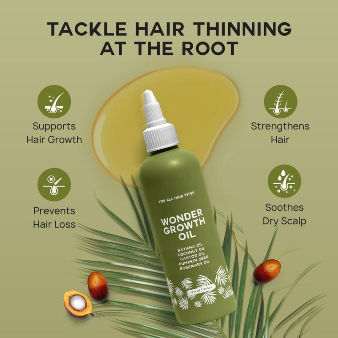 VITAROOT Breakage-Reducing Hair Growth Treatment Oil 120ml