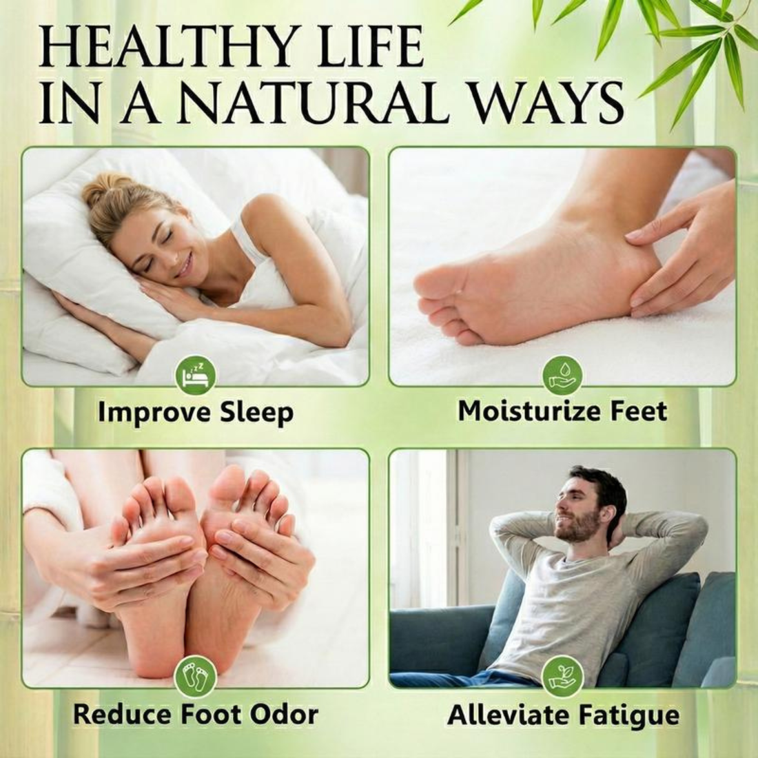 ZENFEET Relaxing Bamboo Charcoal Detox Foot Patches 10 pieces