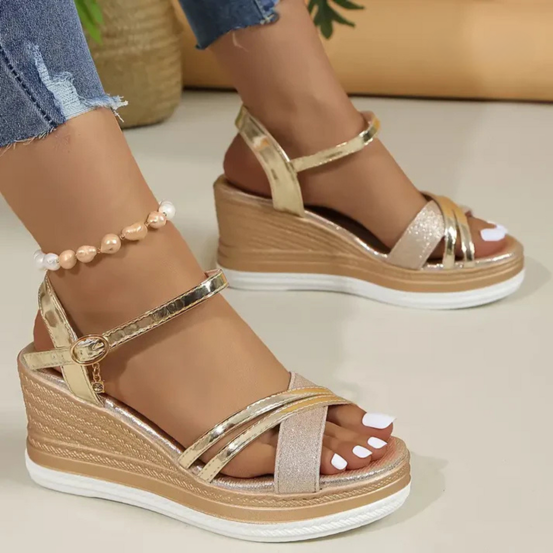 ZENSTEP Summer Flat Wedge Heel Casual Women's Sandals