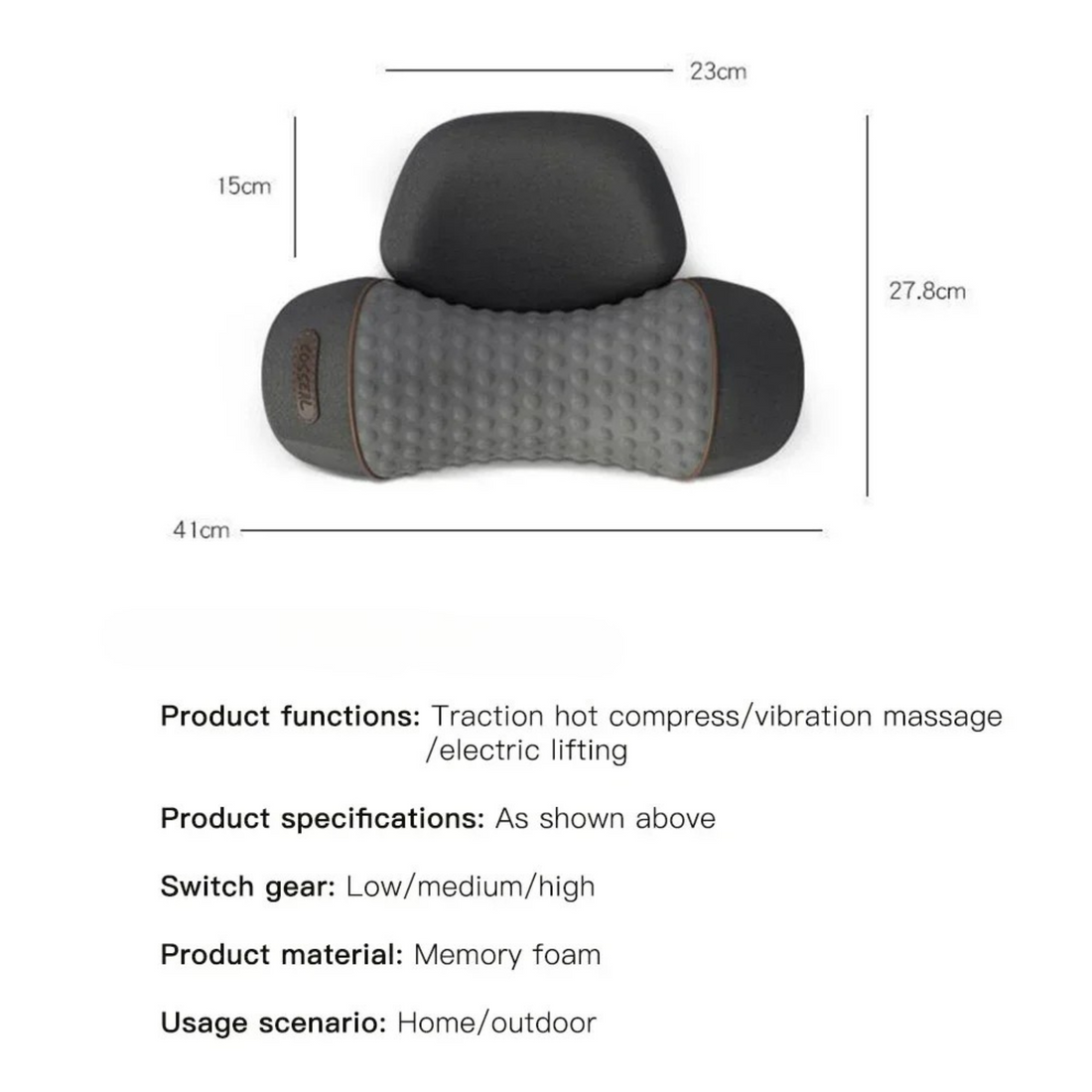 POSTURA Electric Massager Cervical Pillow