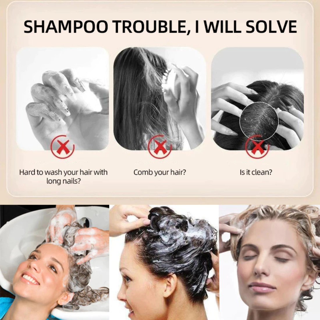 SCALPBLISS Deep Cleaning Scalp Shower Brush