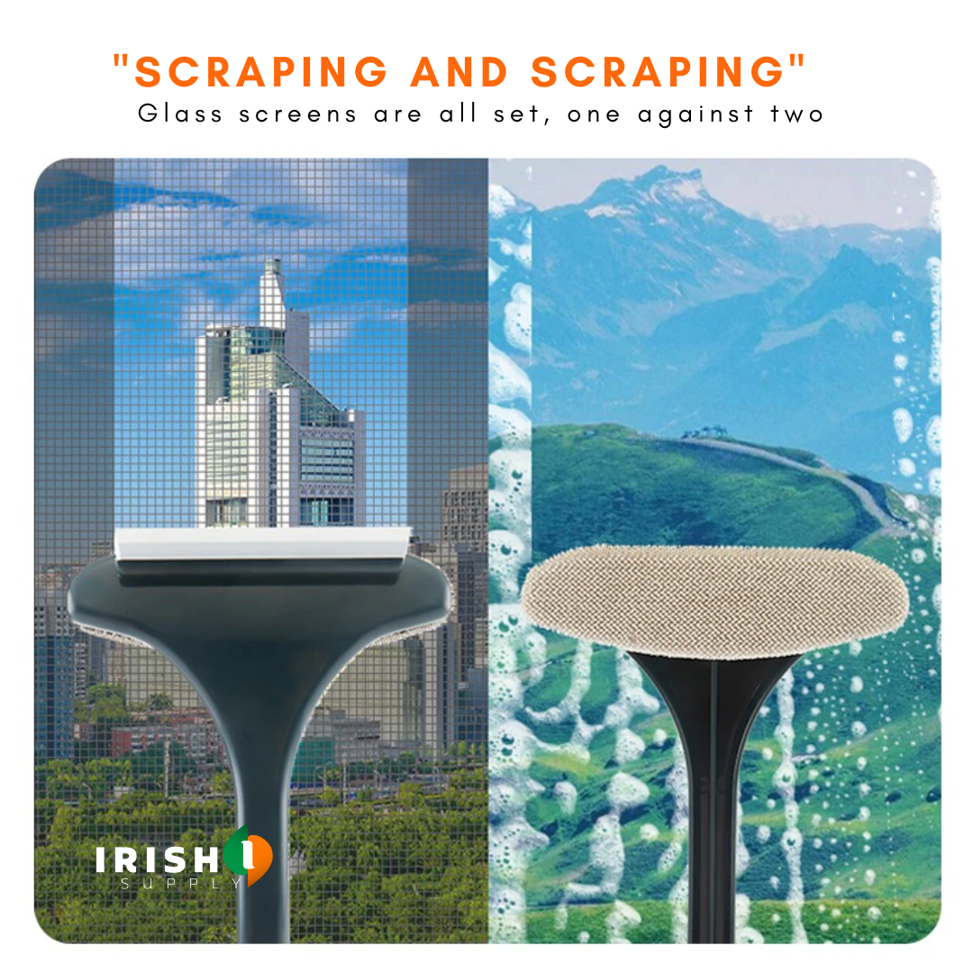 Irish Supply, WINCLEAN Window Cleaning Tool with Dual-Head